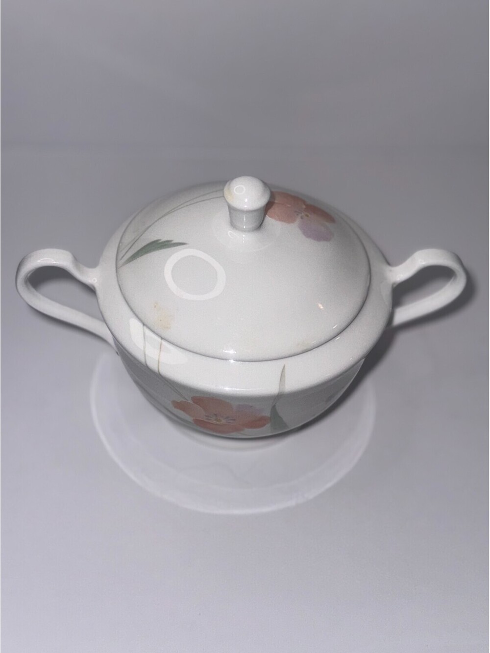 Porcelain Vintage Sugar Bowl With Lid